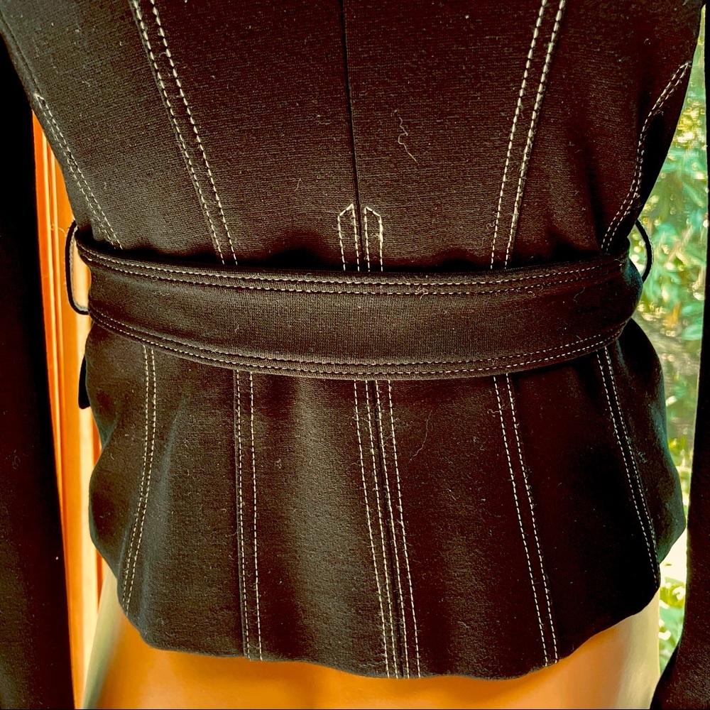Cache Contour Collection Belted Jacket Black Sz S - Picture 11 of 16